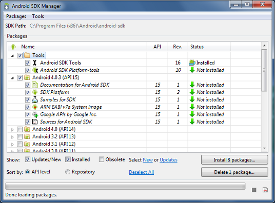 Android SDK Manager