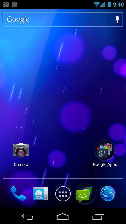Snímek obrazovky android 4.0