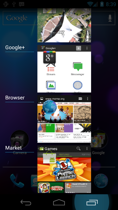 The Recent Apps list makesmultitasking simple.