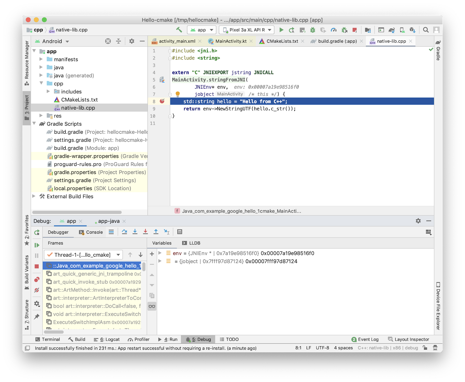 launch android studio mac