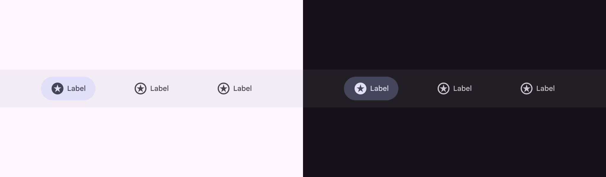Short navigation bar with horizontal items
image