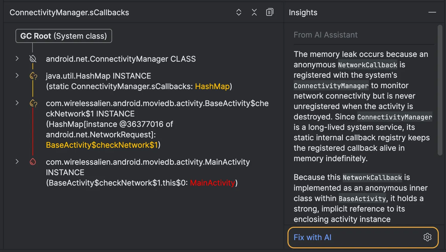 LeakCanary - AI Fix Zoomed in.png