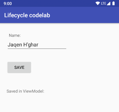 Screenshot of the form Name with value \
