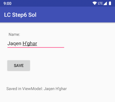 Screenshot of the form Name is now \