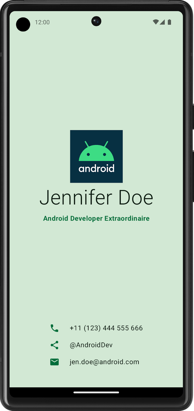 Project Create A Business Card App Android Developers