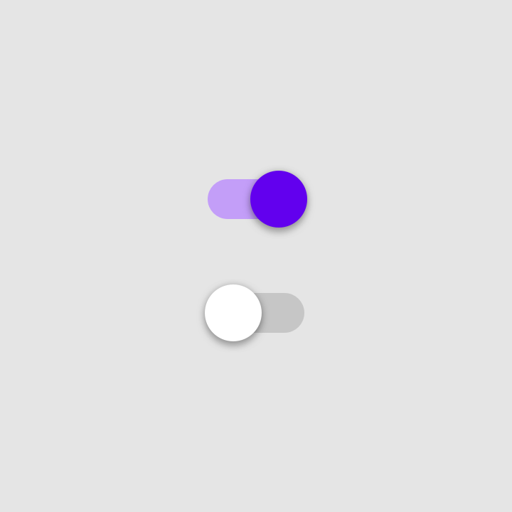 En la imagen, se muestra el botón de activación con las opciones de círculo y barra.