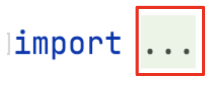 A imagem mostra a instrução de importação na parte de cima de MainActivity.kt. 