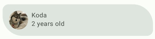 Item de lista do Woof com modelagem Item de lista do Woof com modelagem