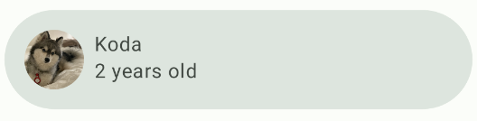 Item de lista do Woof com modelagem Item de lista do Woof com modelagem