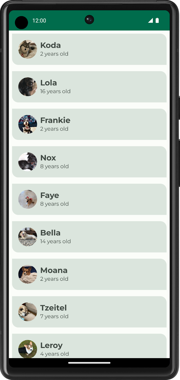 Application Woof sans barre d'application supérieure