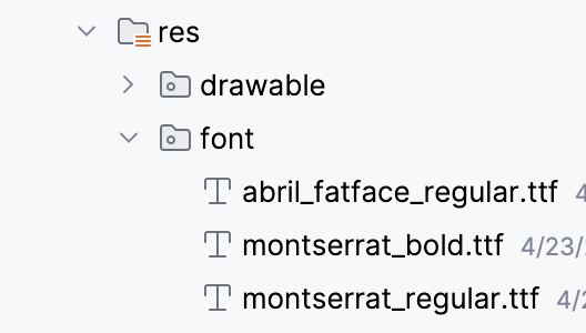 This image shows the font files being added to the font folder.