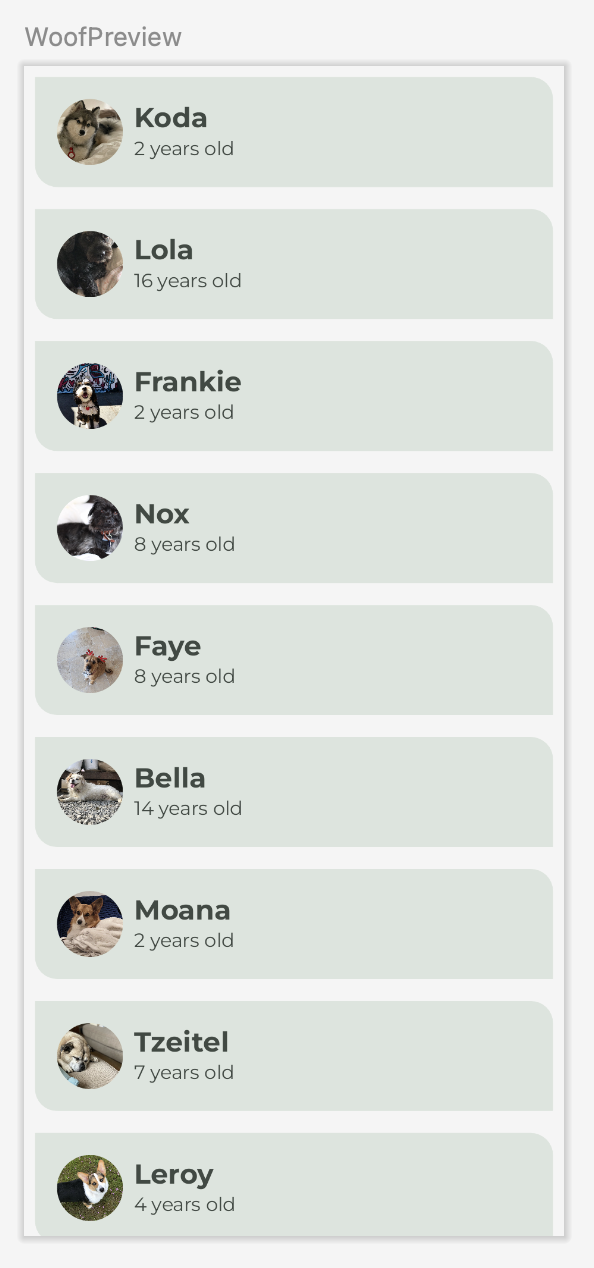 Prévia do Woof Prévia do Woof com tipografia