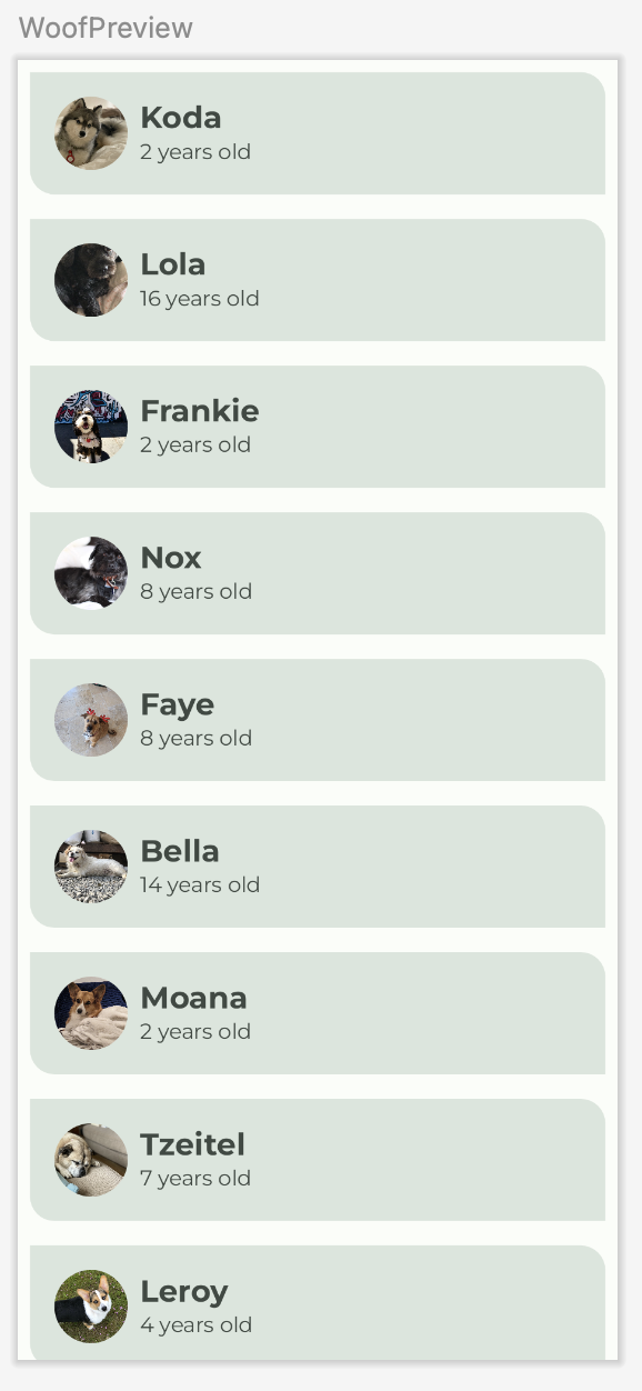 Prévia do Woof Prévia do Woof com tipografia adicionada