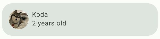 Item de lista do Woof com modelagem Item de lista do Woof com modelagem