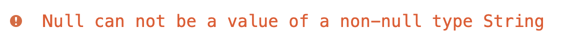A warning message that says:
