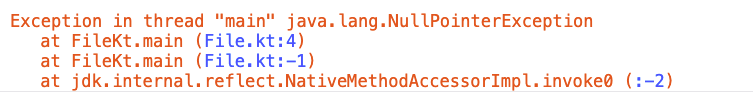 Một thông báo lỗi có nội dung: "Trường hợp ngoại lệ trong luồng "main" java.lang.NullPointerException."