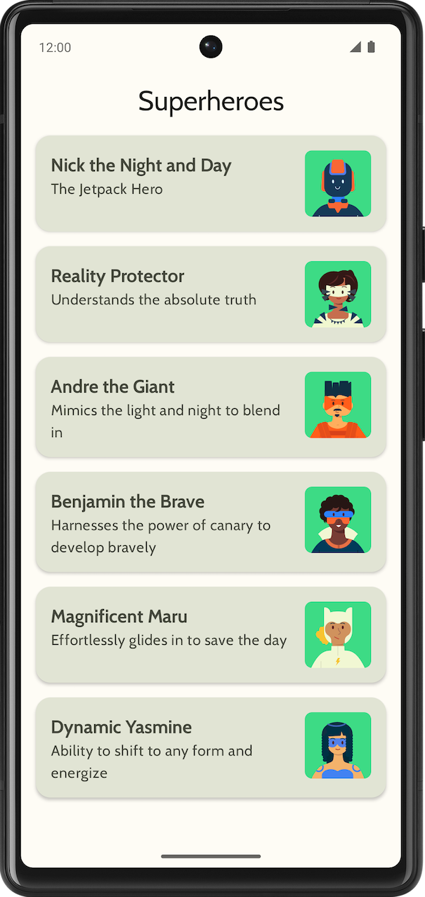 Practice: Build Superheroes app | Android Developers