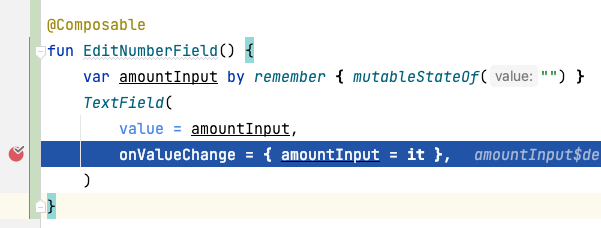 Snippet de código mostrando a pausa da execução no ponto de interrupção de linha 1d5e08d32052d02e.png