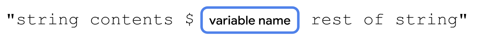 String menggunakan template string