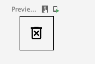 Android 스튜디오의 삭제 아이콘 미리보기