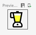 Juice icon preview with yellow color