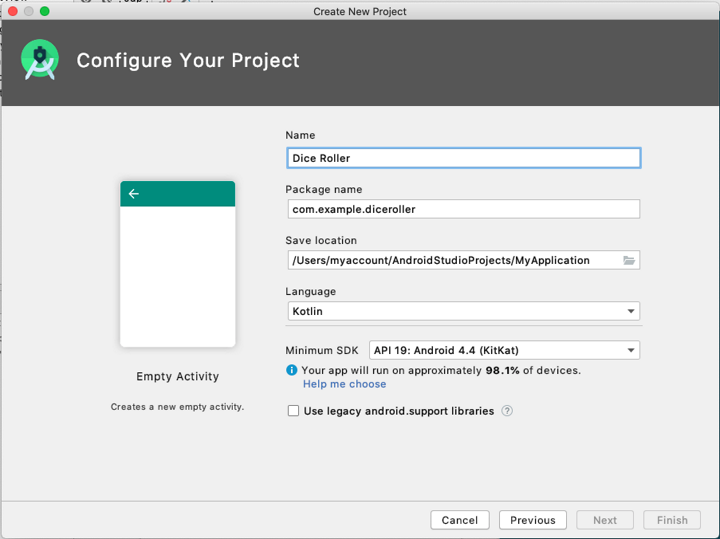 Créer une application interactive Dice Roller Android Developers