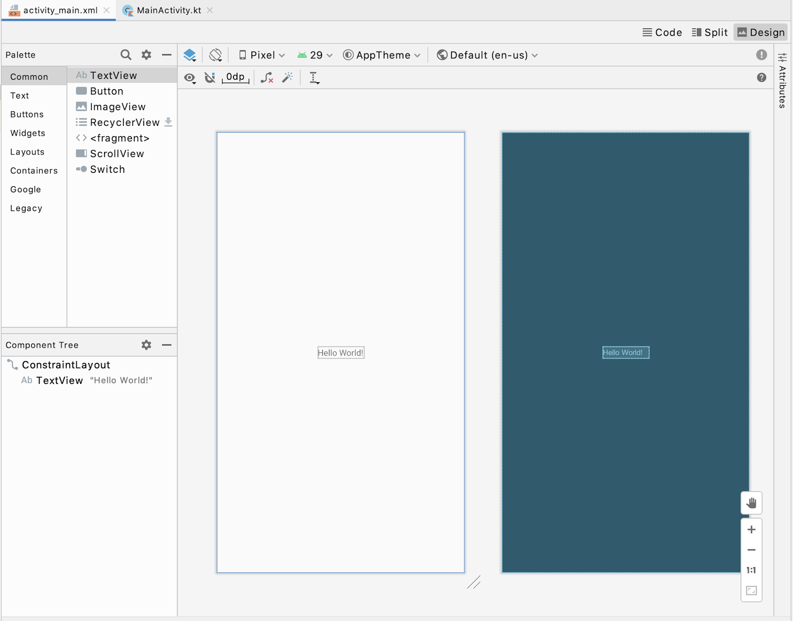 Android용 XML 레이아웃 만들기 | Android Developers