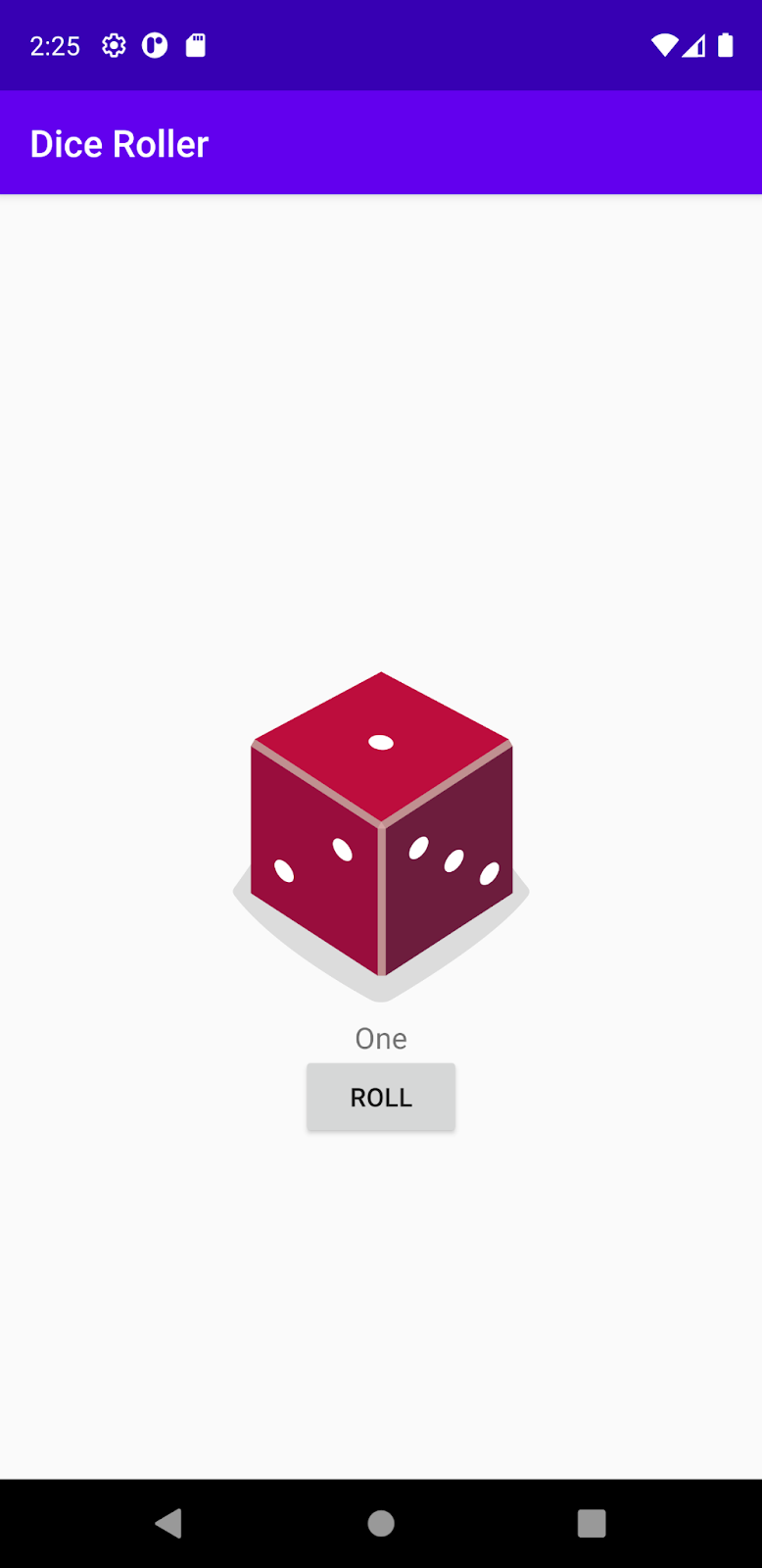 App de Dice Roller con caja dinámica
