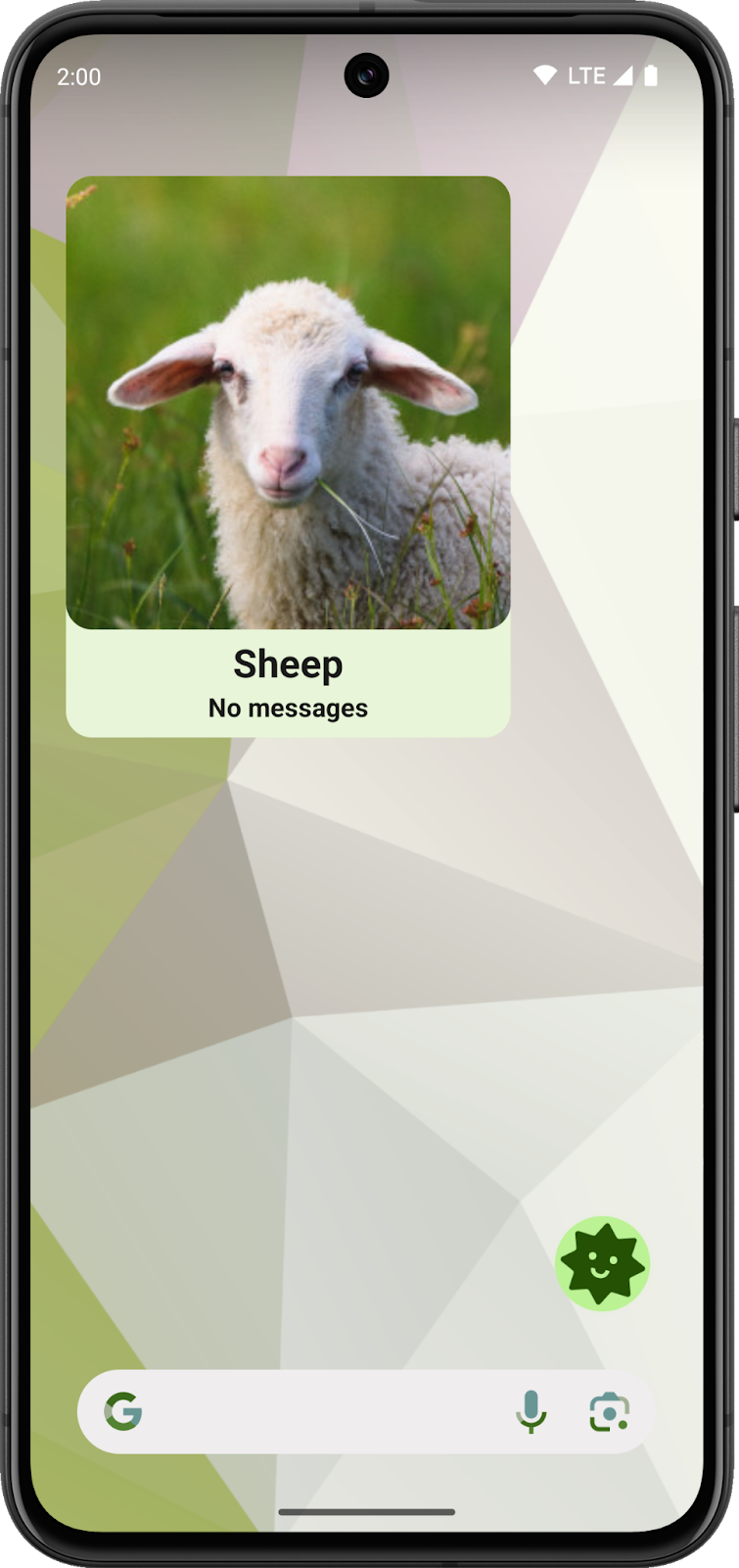 Una pantalla principal de Android con el widget de SociaLite