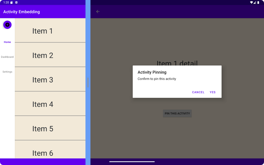 Advanced activity embedding | Android Developers