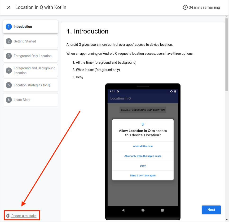 Receive location updates in Android 10 with Kotlin