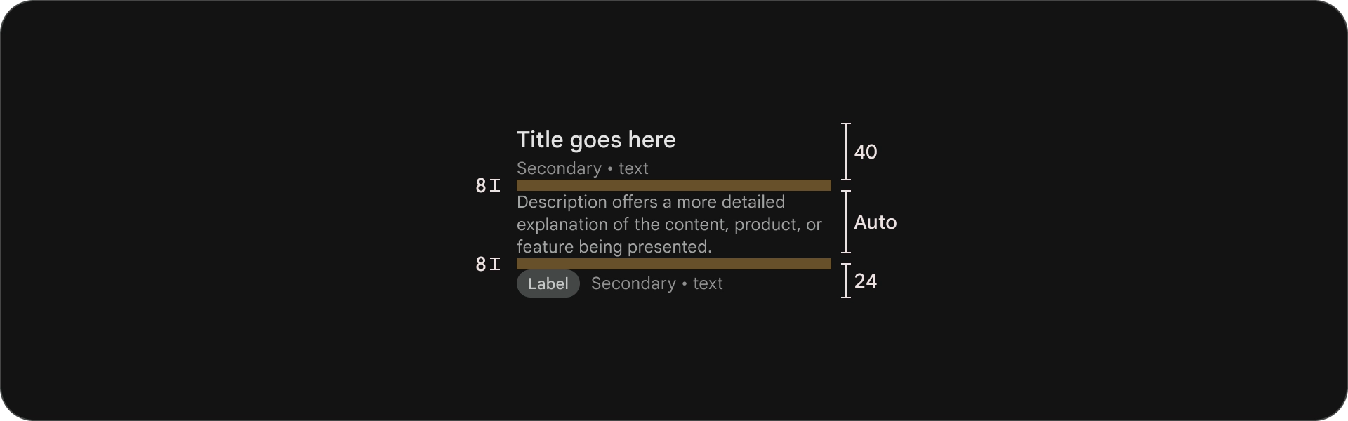 Especificações de blocos de conteúdo