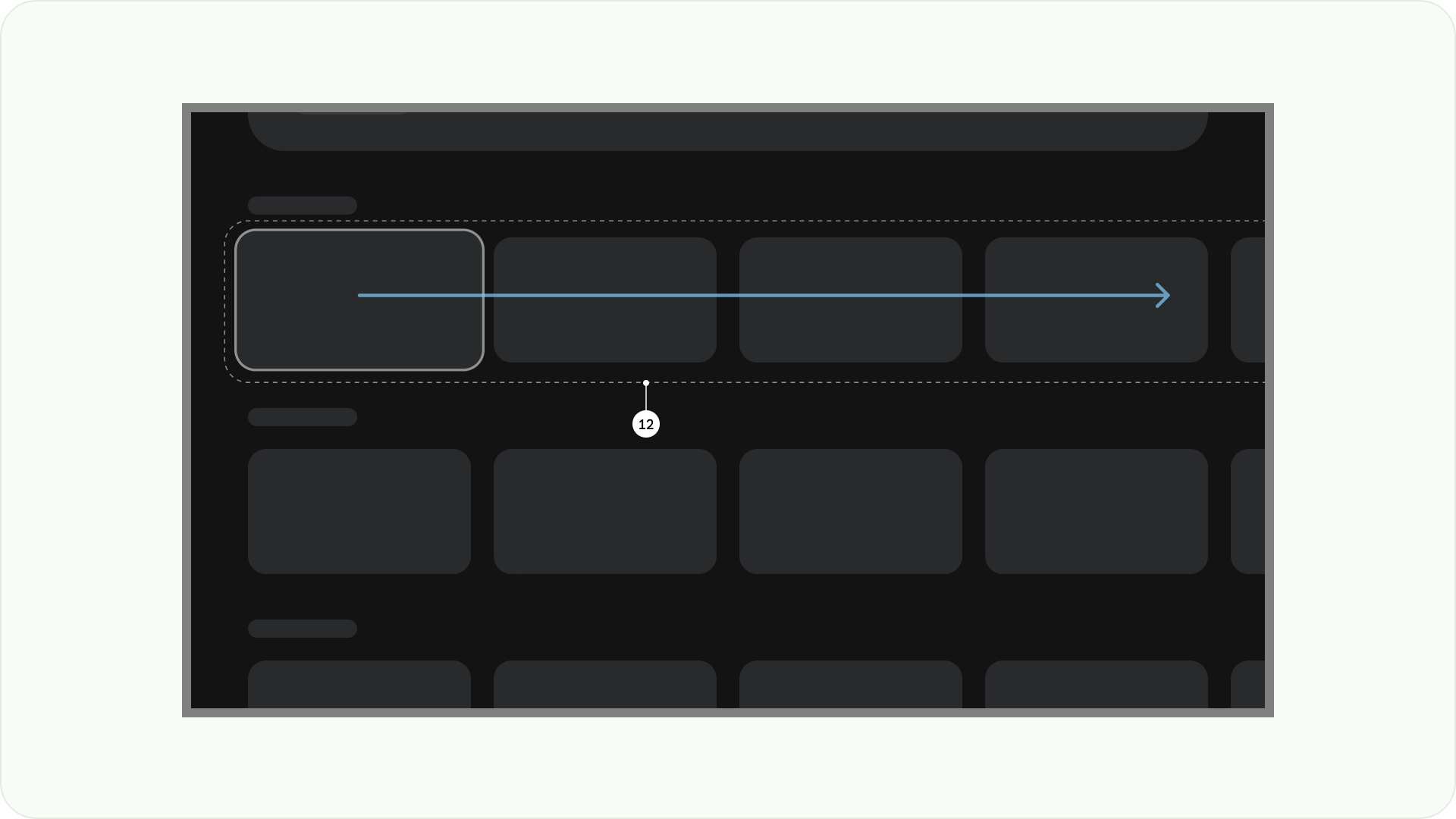 Layout impila orizzontale