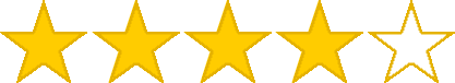 Ícono de calificación de cuatro estrellas