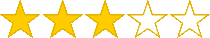 Three star rating icon