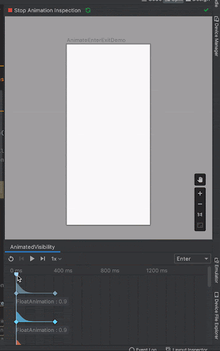AnimatedVisibility को वापस चलाएं, आगे-पीछे करें, और उसकी स्पीड कम करें