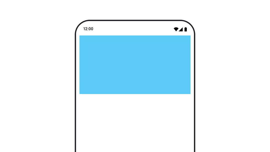 Die grüne Komponente animiert ihre Größenänderung flüssig.