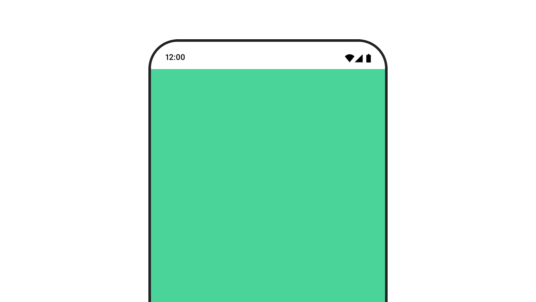 アニメーションとして背景色が時間とともに変化するコンポーザブル。色が互いにフェードイン / フェードアウトします。