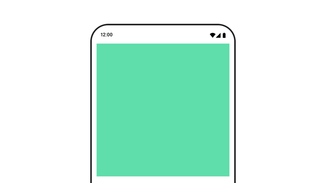 Elemento combinável verde diminuindo e aumentando ao clicar, com padding sendo animado
