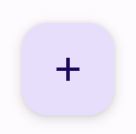 A standard floating action button with rounded corner, a shadow, and an 'add' icon.
