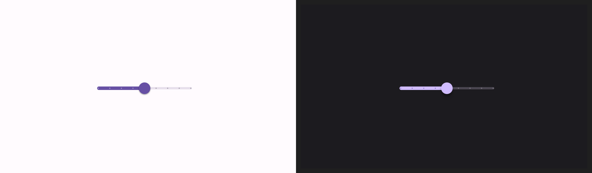 Một thanh trượt có nút, đường kẻ và dấu kiểm.