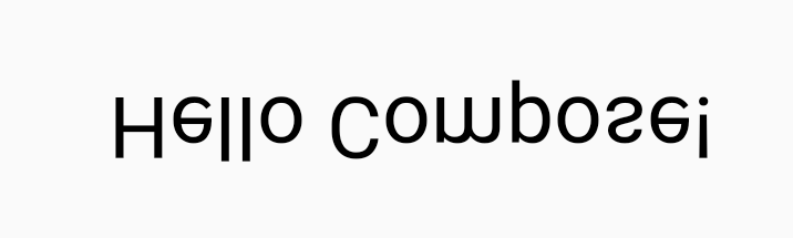 Niestandardowy modyfikator odwrócony w tekście