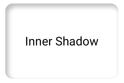 सफ़ेद रंग के आयताकार शेप के अंदर, ग्रे रंग की इनर शैडो.