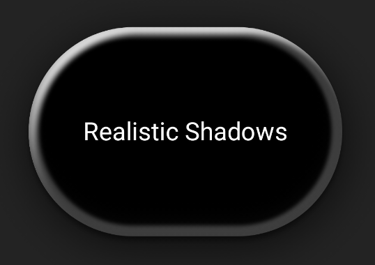 Ombre blanche réaliste autour d'une forme arrondie noire.