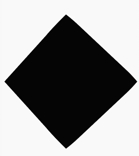 Transformación infinita entre un cuadrado y un triángulo redondeado