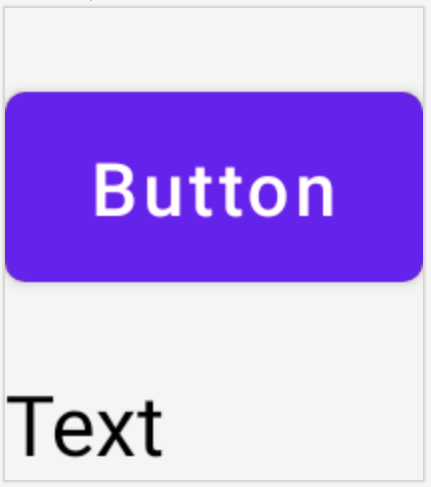 Die Schaltfläche wird über dem Text angezeigt.