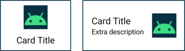 Exemplos de dois cards diferentes.