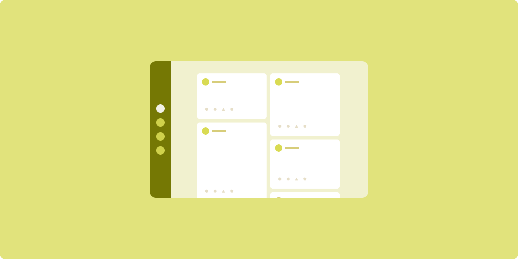 Wireframe des Feedlayouts.