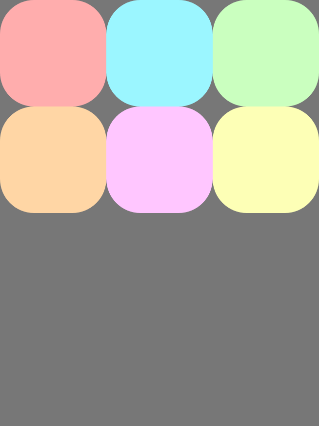 Multiple lines of items aligned to the start of the cross axis.