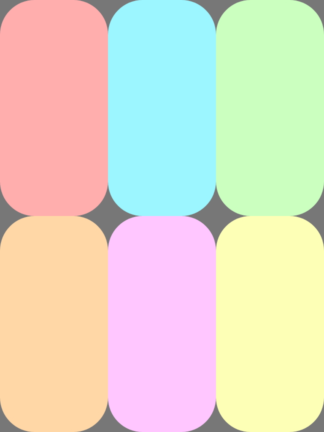 Multiple lines of items stretched to fill the cross axis.